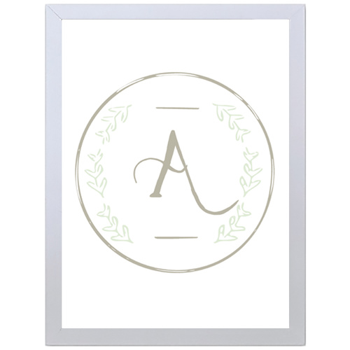 Letter A Initial (297 x 420mm, White Frame)