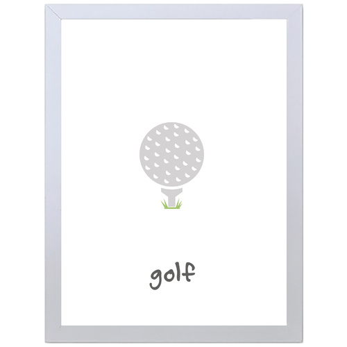 Golf (White, 297 x 420mm, No Frame)