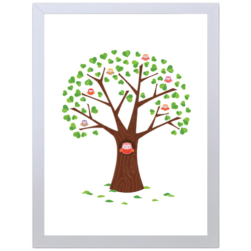 Simple Tree (297 x 420mm, White Frame)