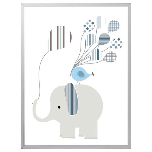 Elephant  (297 x 420mm, White Frame)