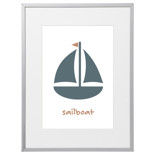 Sailboat (210 x 297mm, White Frame)