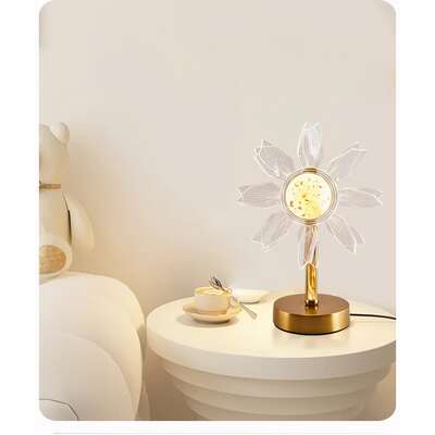 windmill Shape Luxury Acrylic Table Lamp - Modern USB Powered Night Light