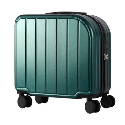 Dark Green 18-Inch Lightweight Carry-On Luggage - Waterproof & Anti-Theft Suitcase