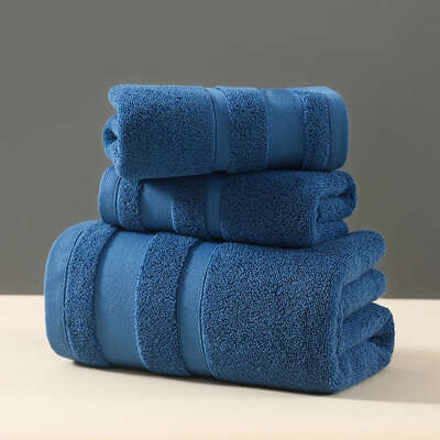 Luxury 3-Piece 100% Cotton Towel Set - Blue