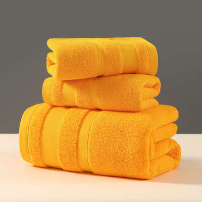 Luxury 3-Piece 100% Cotton Towel Set - Yellow