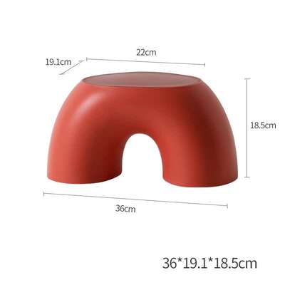 Stylish Red Minimalist Footstool - Durable & Anti-Slip