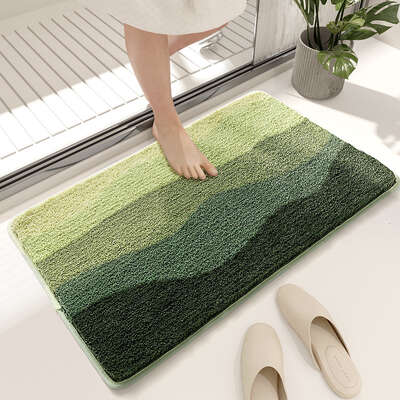 Super Absorbent Non-Slip Green Bath Mat - 40x60CM