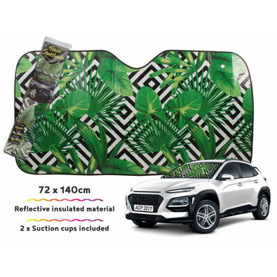 Car Sunshade Geo Palm 140x72cm 