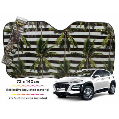 Car Sunshade Stripe Palms 140x 72cm