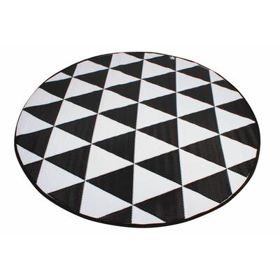 Outdoor Pp Mat Weatherproof Triangle Round Dia. 200cm