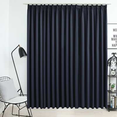 Blackout Curtain with Hooks Anthracite 