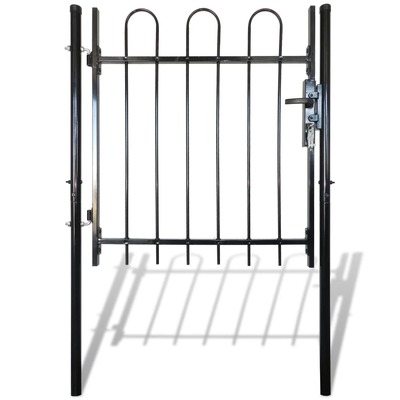 Single Door Fence Gate with Hoop Top   L