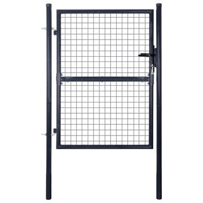 Mesh Garden Gate Galvanised Steel Grey XL