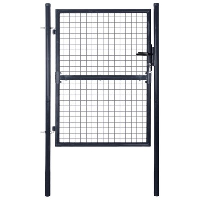 Mesh Garden Gate Galvanised Steel  Grey XXL