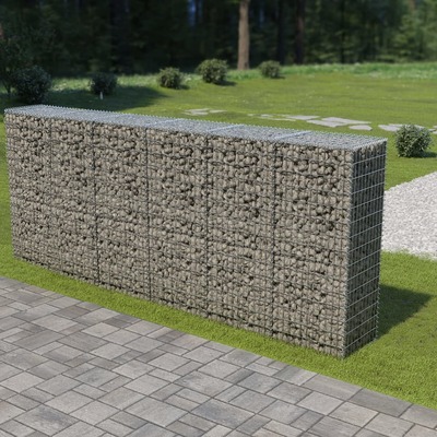 Gabion Wall with Covers Galvanised Steel L