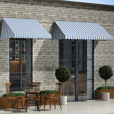 Bistro Awning   Blue & White