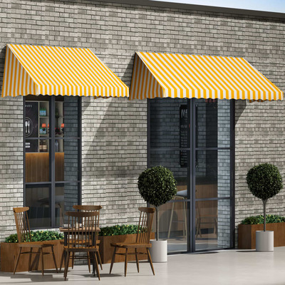 Bistro Awning   Orange /White