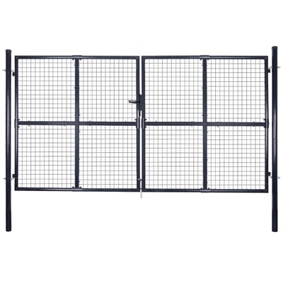 Mesh Garden Gate Galvanised Steel Grey