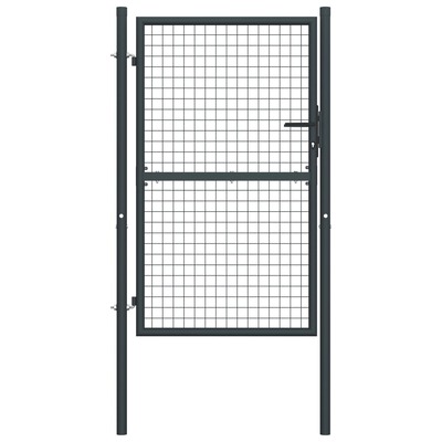 Mesh Garden Gate Galvanised Steel  Grey