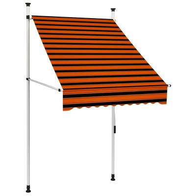 Manual Retractable Awning 100 cm Orange and Brown