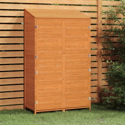 Garden Shed Brown Solid Wood Fir