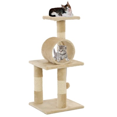 Cat Tree with Sisal Scratching Posts 65 cm Beige