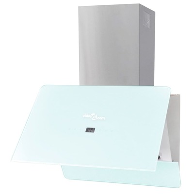 Range Hood Tempered Glass White 600 mm