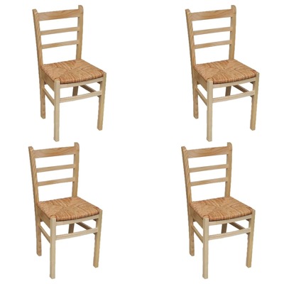 Dining Chairs 4 pcs Pinewood