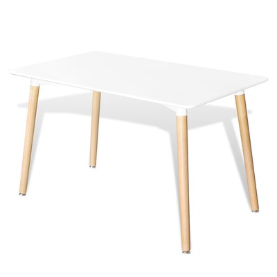 Dining Table MDF Rectangular White