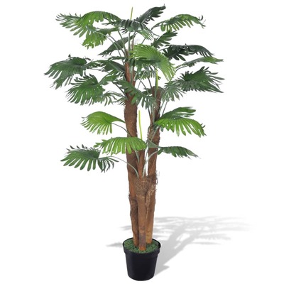 Artificial Fan Palm Tree with Pot 180 cm