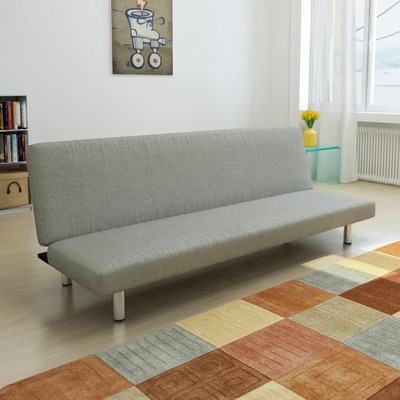 Sofa Bed Grey Polyester