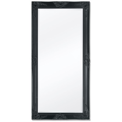 Wall Mirror Baroque Style  Black