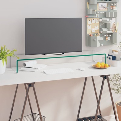 TV Stand/Monitor  Riser Glass Clear 