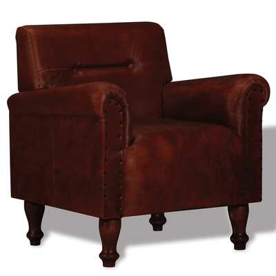 Armchair Brown Real Leather