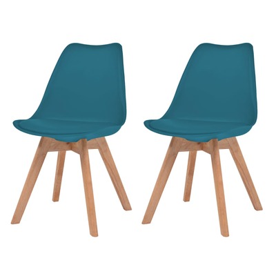 Dining Chairs 2 pcs Turquoise Faux Leather