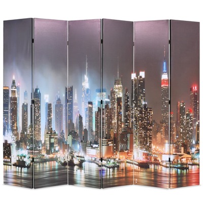 Folding Room Divider New York by Night