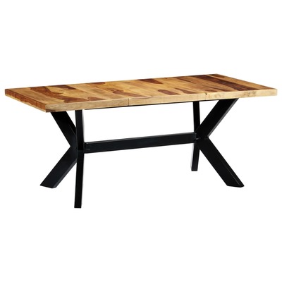 Dining Table Solid Sheesham Wood Industrial