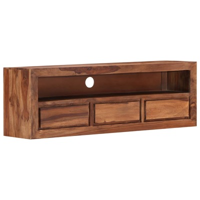 TV Cabinet 3 Drawers Solid Sheesham Wood