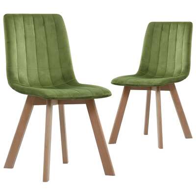 Dining Chairs 2 pcs Green Velvet