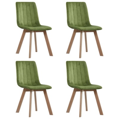 Dining Chairs 4 pcs Green Velvet