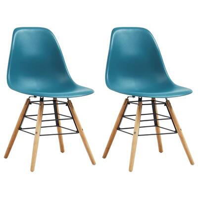 Dining Chairs 2 pcs Turquoise Plastic