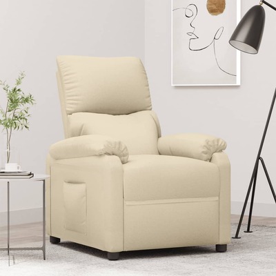 TV Recliner Cream Fabric