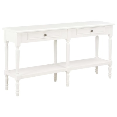 Sideboard White 150x35x77 cm Solid Wood