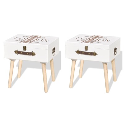 Bedside Cabinets 2 Pcs White