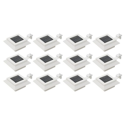 Outdoor Solar Lamps 12 pcs LED Square 12 cm White