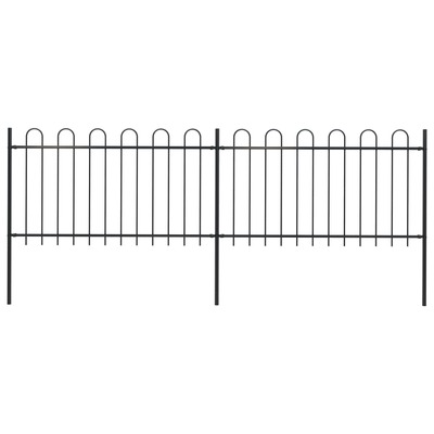 Garden Fence with Hoop Top Steel