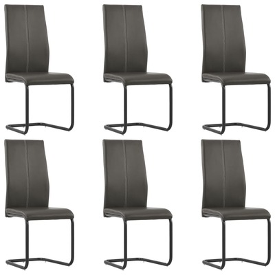 Dining Chairs 6 pcs Brown Faux Leather