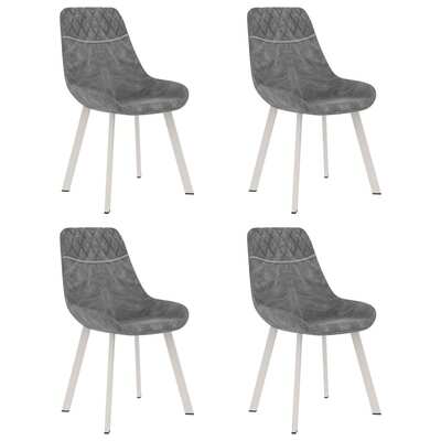 Dining Chairs 4 pcs Black Faux Leather