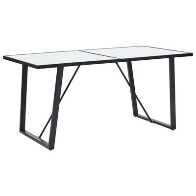 Dining Table Tempered Glass -White