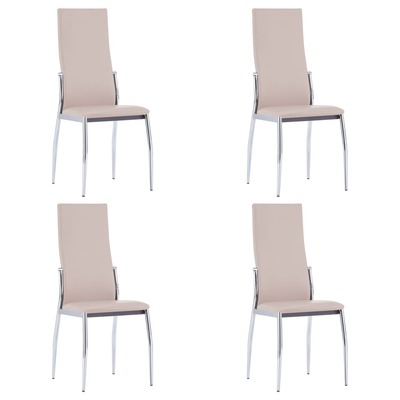 Dining Chairs 4 pcs faux Leather Cappuccino